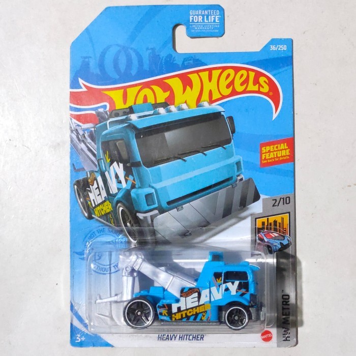 EL99 HW Hot Wheels Heavy Hitcher biru muda 2021 HW Metro Truk Derek