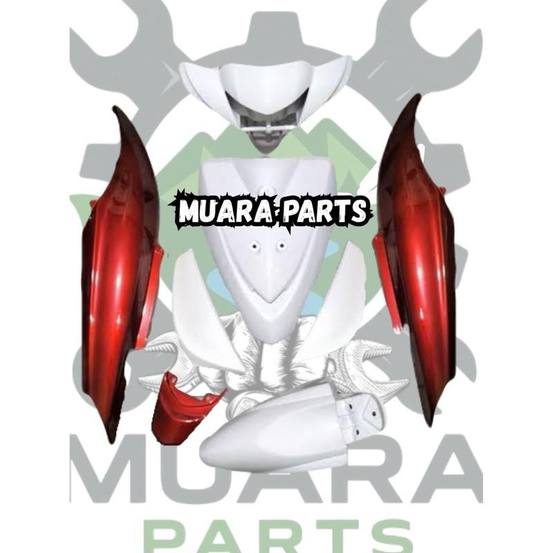 Full Body Halus Motor Yamaha Mio J Warna Merah Putih