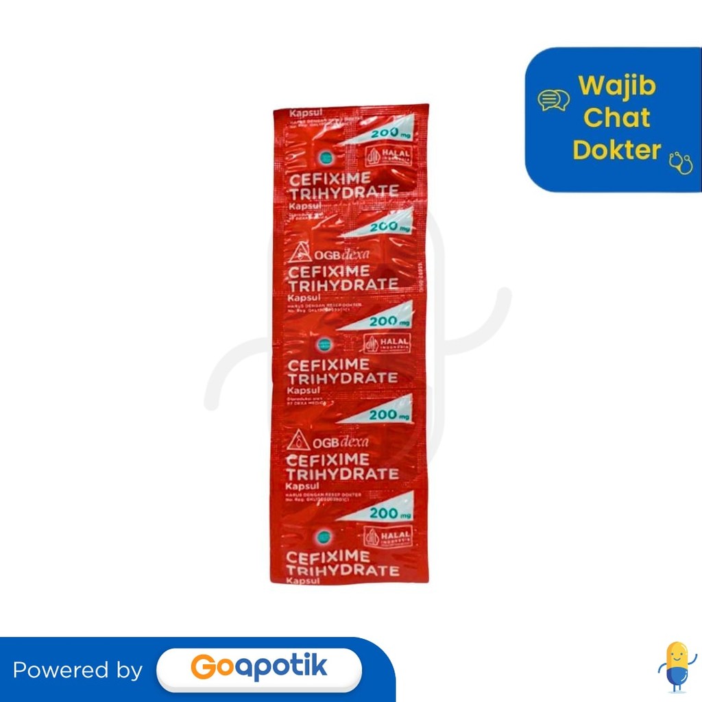 Cefixime Ogb Dexa Medica 200 Mg Strip 10 Kapsul