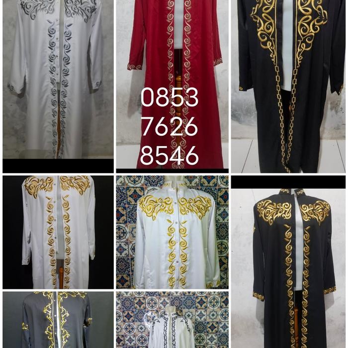 jubah bordir pengantin pria gamis bordir pengantin mewah berkualitas - wrn lain, XS