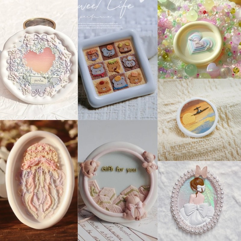 

Fire lacquer seal, shaped cute seal head, CD record, multi-layer relief, copper head stamp, wedding invitation, envelope sealing