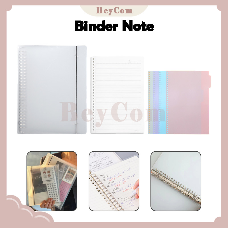 

Binder Note/Halaman Cover Transparan Warna Pastel/Binder A5/B5