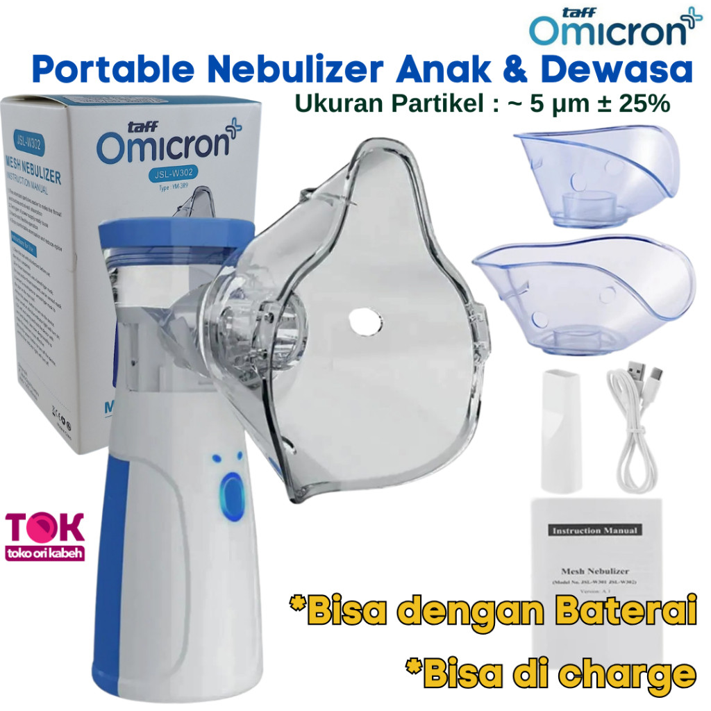 Rechargable & Baterai Portable Nebulizer Anak - Anak Dewasa Alat Uap Terapi Pernafasan Asma Inhaler