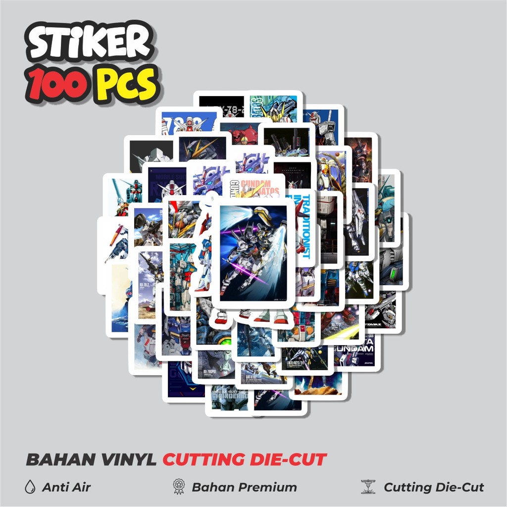 

Terbaru! 50 pcs Stiker Gundam Dekorasi Lucu Kreatif untuk Notebook, Skateboard, HP