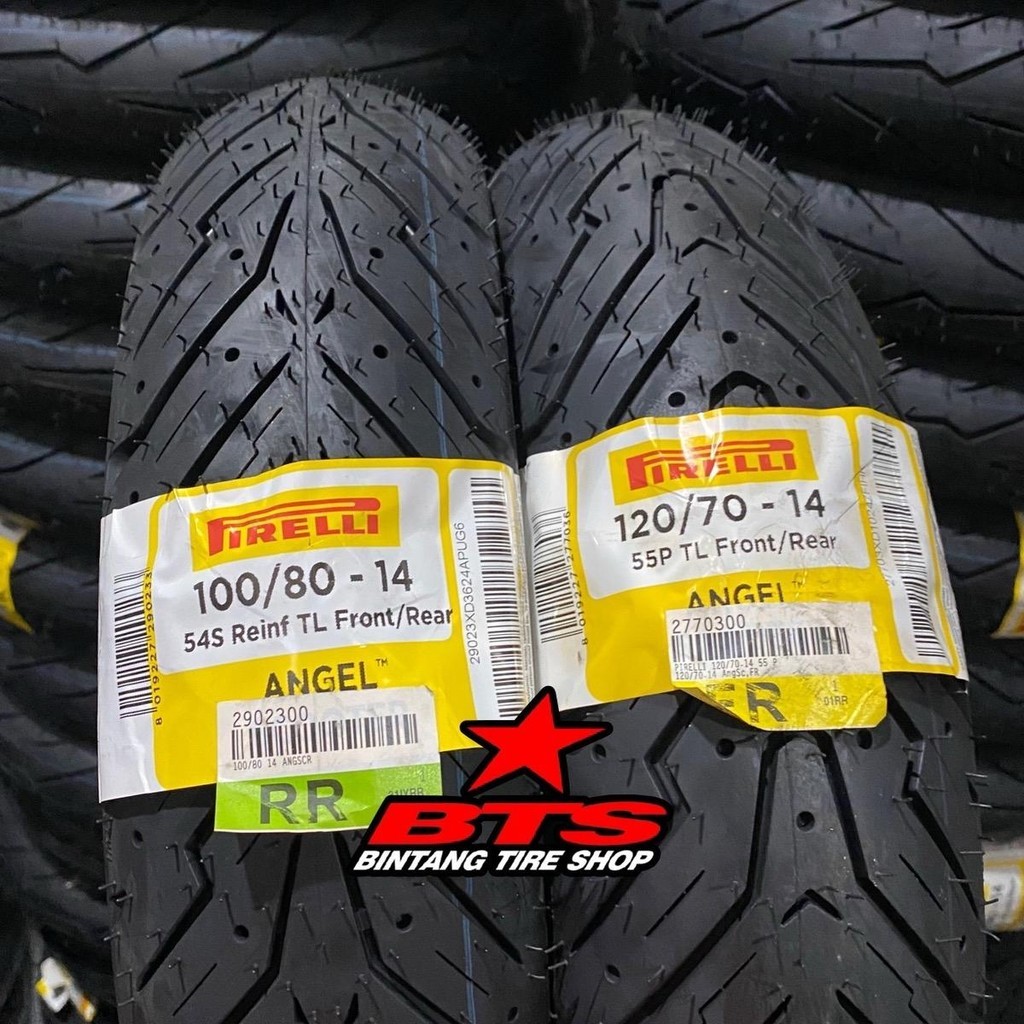 SET Ban Pirelli 100/80-14&120/70-14 Angle Scoter For PCX 150, ADV150,Vario 160 & Vario 125/150 MATIC