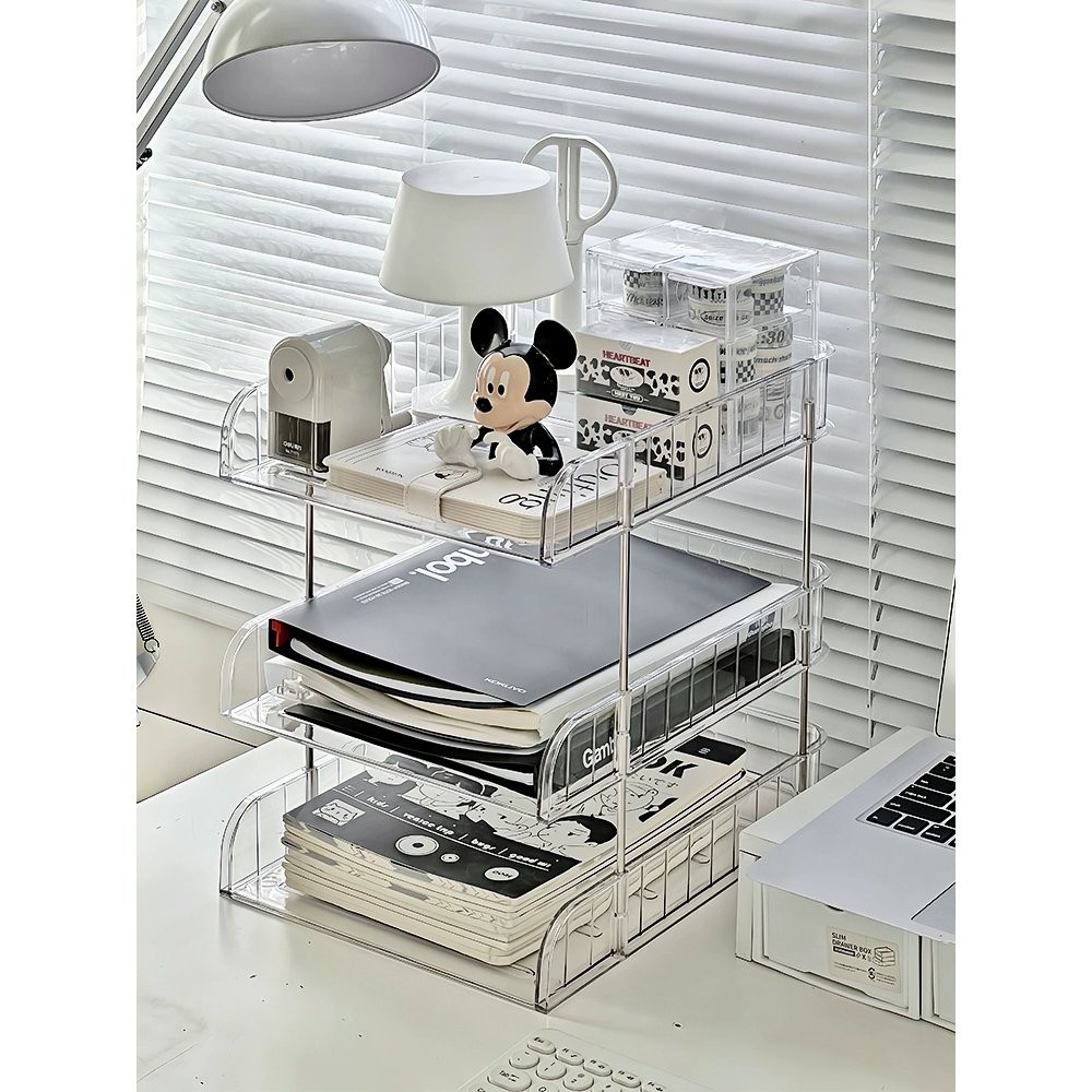 

Rak Penyimpanan Multifungsi 2-4 Susun Rak Organizer Multifungsi untuk Dokumen rak arsip/Kertas/Buku/Alat Tulis Rak Penyimpanan Akrilik Transparan Rak Tingkat Organizer Dokumen Meja Multi Layer Desk Document Organizer Kertas A4 Premium
