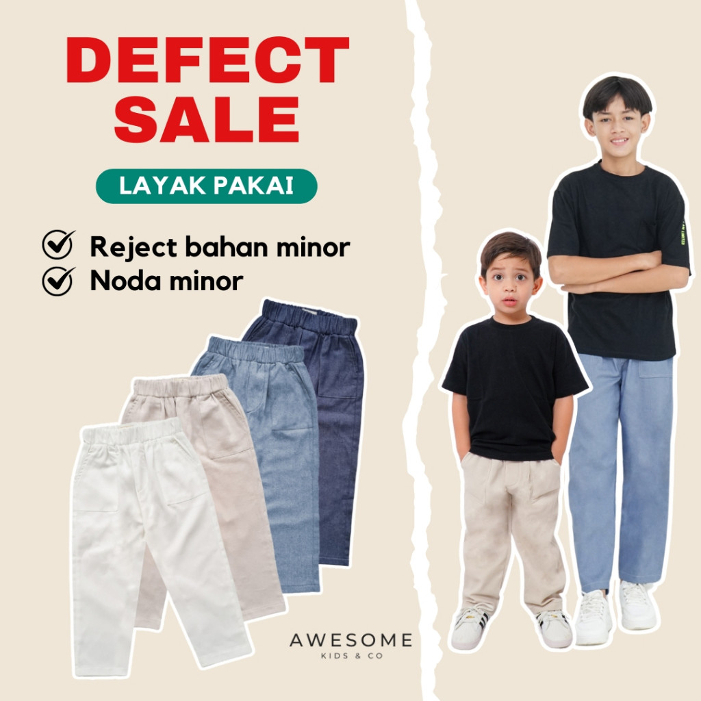 Grade B SALE REJECT Groovy Pants Chino Polos Celana Panjang  Anak