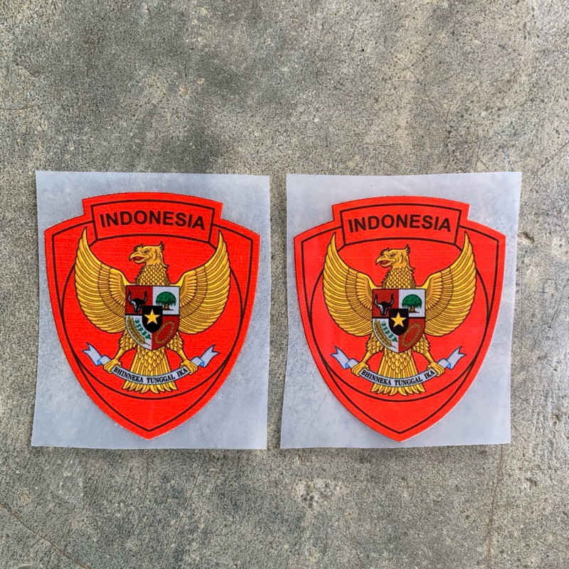 

stiker sablon setrika dtf logo timnas merah warna cerah tidak luntur