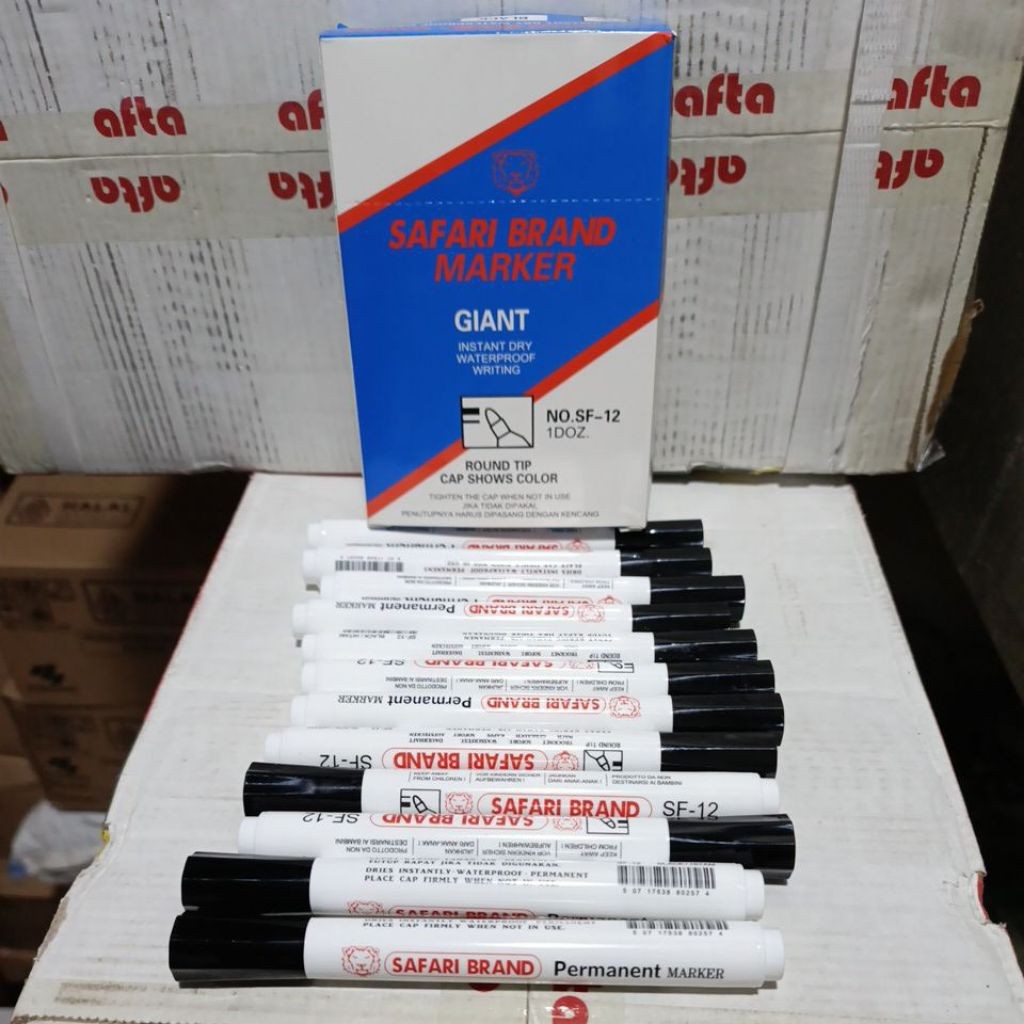 

Spidol permanent safari per box 12 pcs