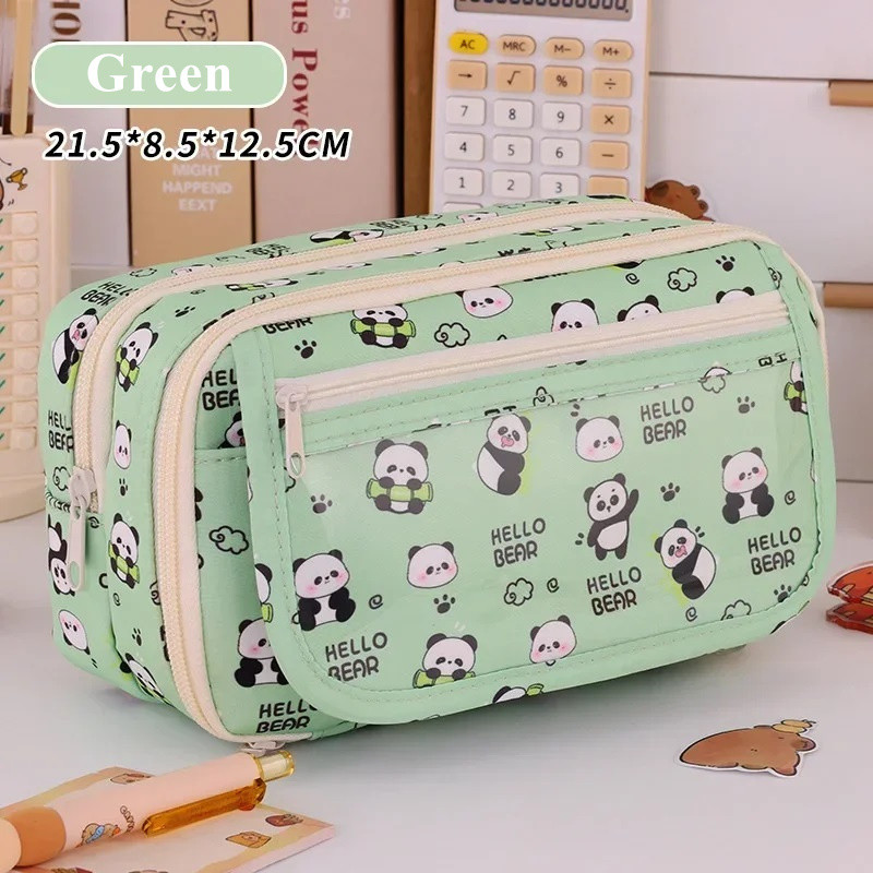 

Capybara Multi-Layer Large Capacity Pencil Case Cartoon Stationery Organizer Cute Multi-Functional Pen Pou for S ool Supplies