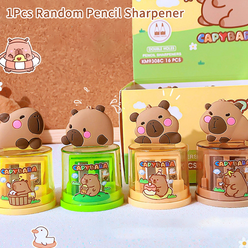 

Kawaii Portable Capybara Pencil Sharpener Creative Cartoon Pencil Sharpener Office S ool Supplies Student Stationery Gifts