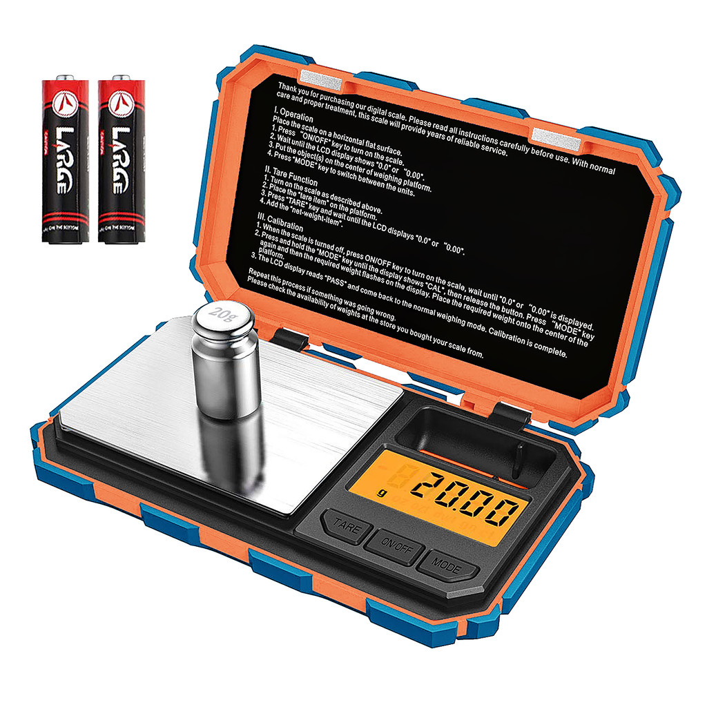 Digital Jewelry Scale with Weights 20g/0.001g High Precision Milligram Scale Digital Pocket Scale Ma