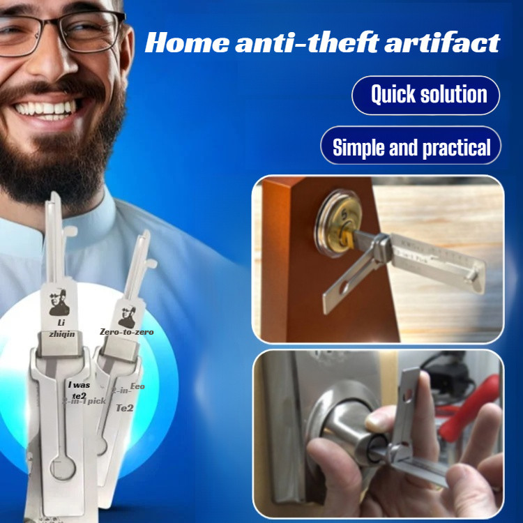 ALAT MULTIFUNGSI Peralatan Pembuka Darurat/ Toolkit Perbaikan Kunci 2-in-1/ Alat Bantu Pembuka Pintu