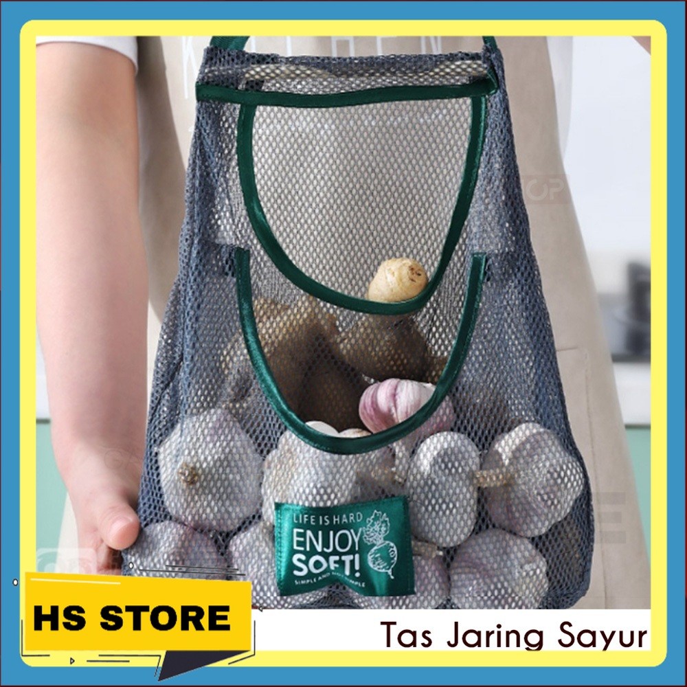 Keranjang Bawang Gantung Tempat Bawang Gantung Estetik Tas Jaring Belanja Sayur Buah Multifungsi
