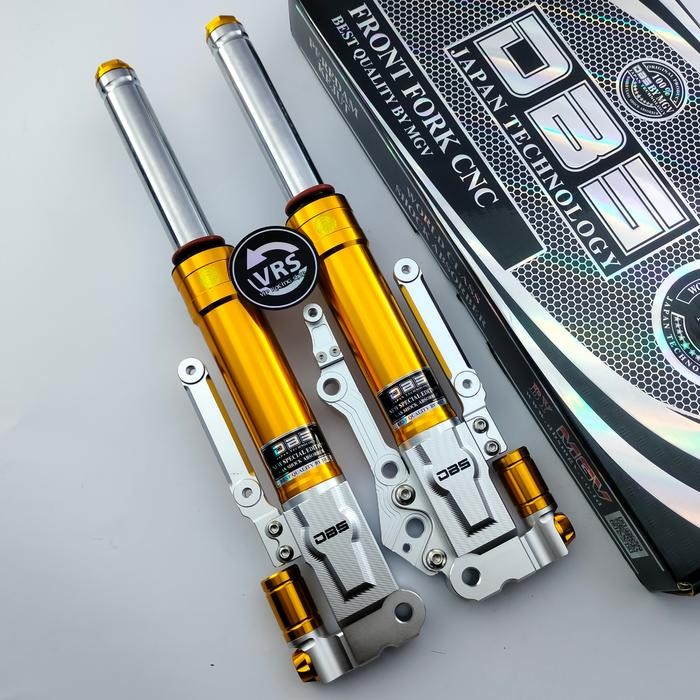 shockbreaker depan aerox 155 nmax new nmax old LEXI shock DBS 710 CNC - gold silver, AEROX