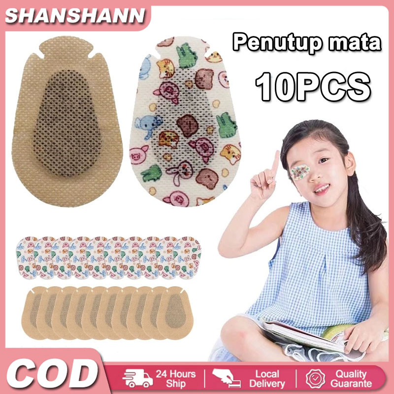 10pcs Eyes Patch Penutup Anak Orthoptic Eye Patch Lazy Eyes Patch Amblyopia Plester Penutup Mata Mat
