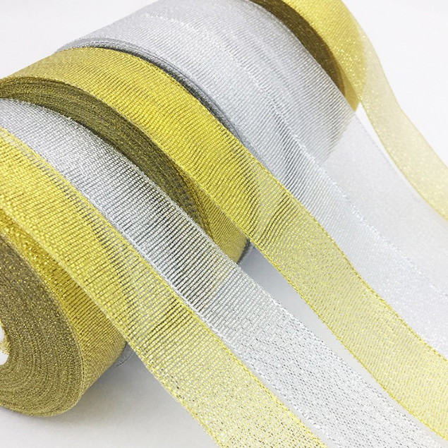 

PITA GLITTER EMAS DAN PERAK GLITTER RIBBON GOLD SILVER (22M/ROLL)