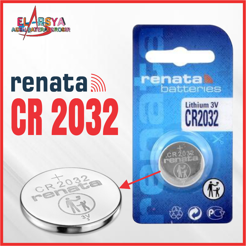 Baterai Renata cr2032 Original batre renata CR 2032 3V 1pcs