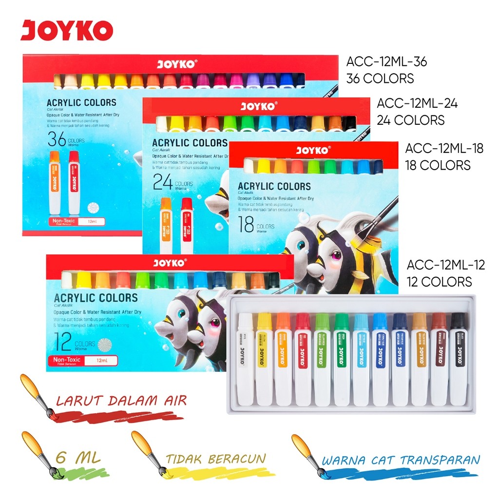 

Cat Akrilik Acrylic Color Joyko ACC-12ML