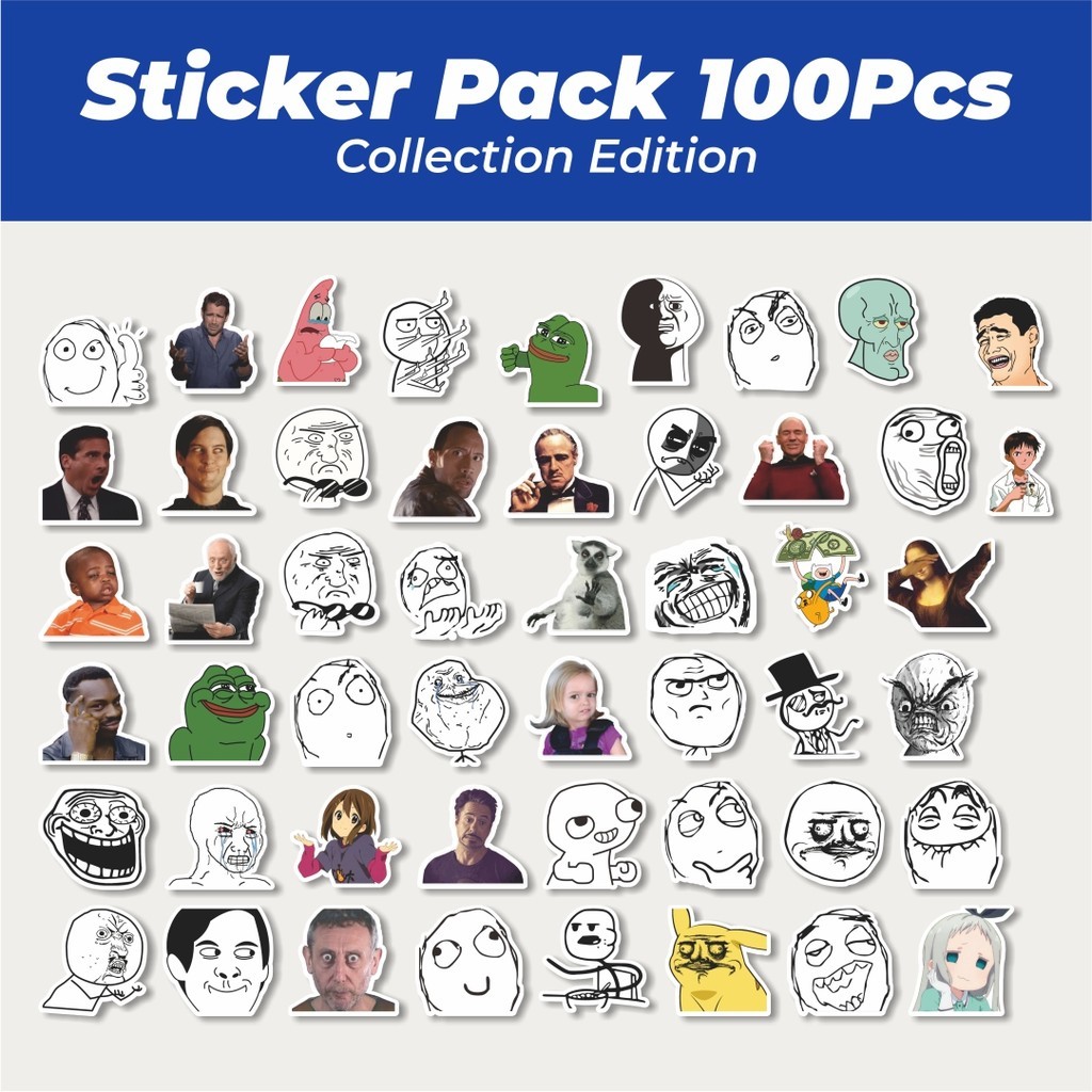 

Hot Stiker Meme Random Kocak Lucu Anti Air Stikers Berperekat Waterproof Sticker Decal Buat Motor Helm Buku Journal Koper Casing HP Laptop Botol Minum