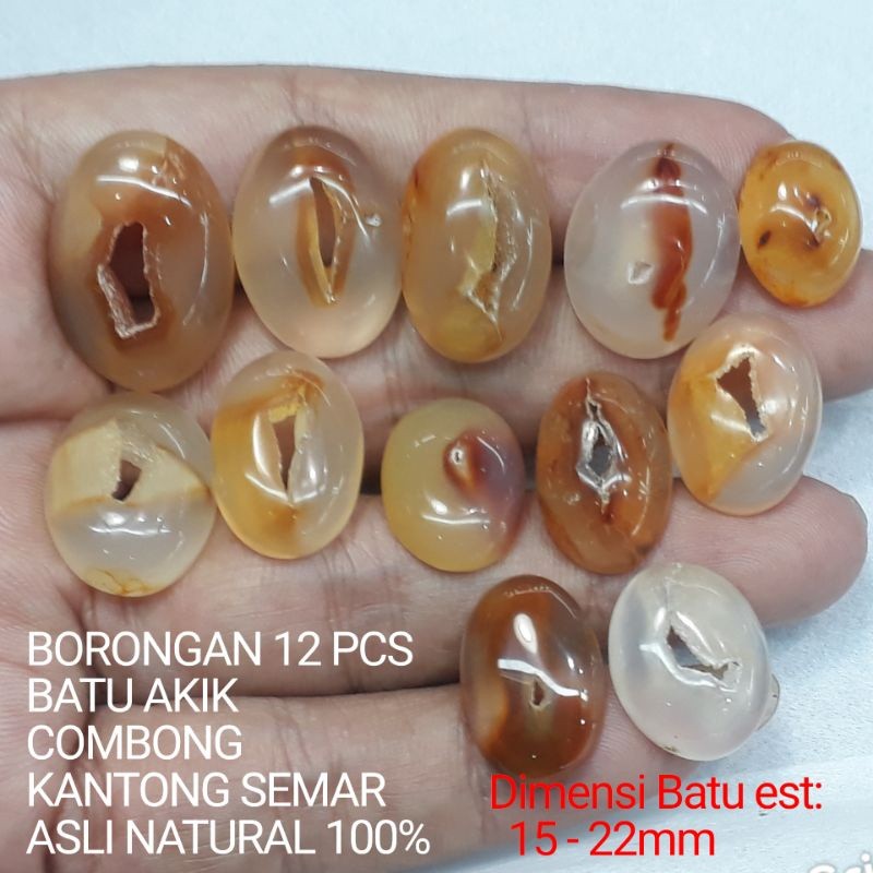 BORONGAN 12 PCS BATU COMBONG KANTONG SEMAR NATURAL 100%