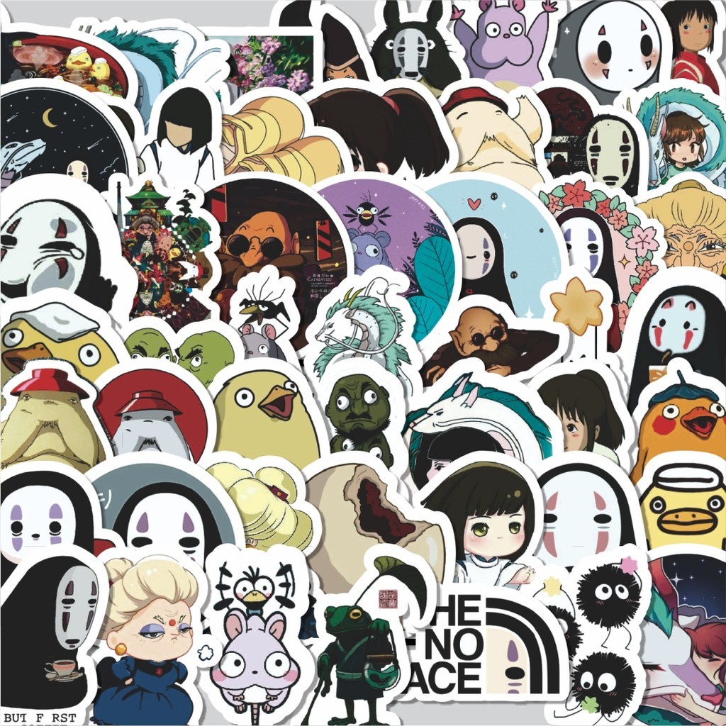 

Stiker Cutting Pack Stiker Anime Ghibli Hayao Miyazakui V5 Isi 100Pcs Series Aesthetic Lucu Keren Untuk Koper Bahan Vynil