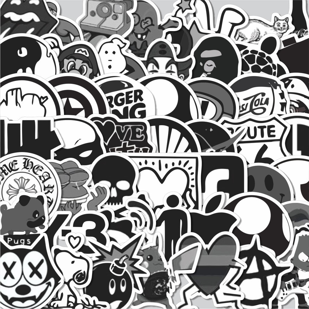 

Stiker Cutting Pack Stiker Aesthetic Black & White Random Isi 100Pcs Series Aesthetic Lucu Keren Untuk Koper Bahan Vynil