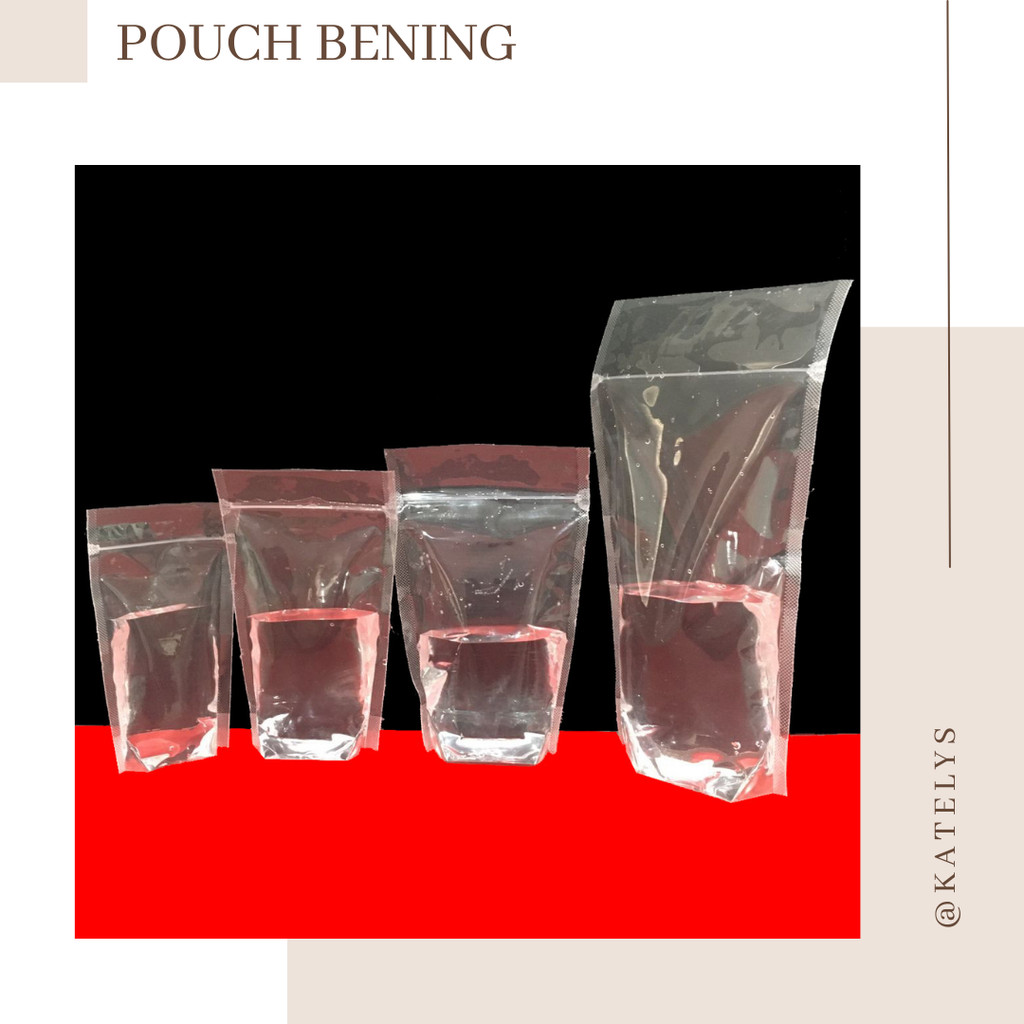 1 Pack Standing Pouch Makanan Minuman | Standing Pouch Bening Makanan | Plastik Pouch Makanan