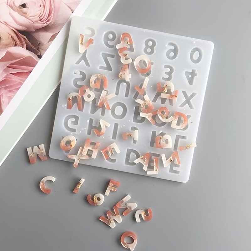 

Small 26 Capital Letters Resin Silicone Mold Letter Epoxy Mold DIY Jewelry Making Accessories Digital Keychain Mold