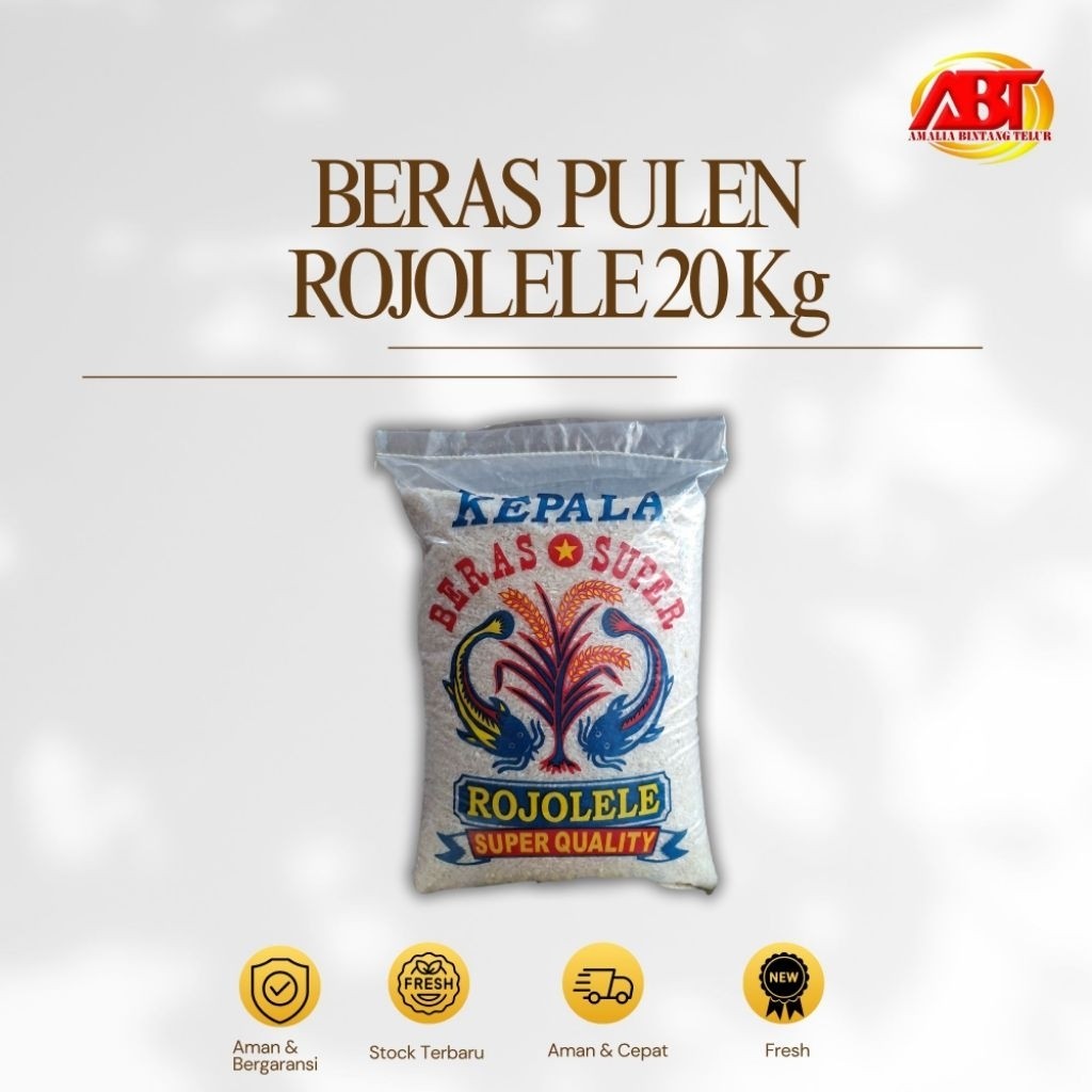 

New ABT - Beras Pulen Rojolele 20 Kg Enak,Bersih dan Putih (FRESH-AMAN-BERGARANSI)Premium