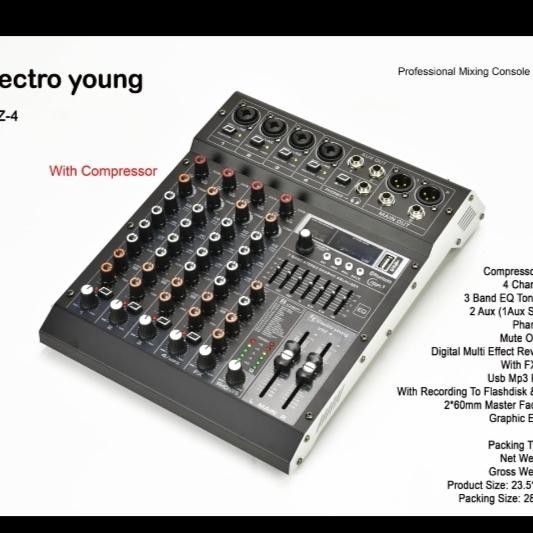 MIXER ASHLEY MF602 6 Channel Mixer 4 Mono Mic Line + Stereo LR