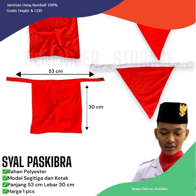 Syal Paskibra - Scarf Paskibra - Syal Upacara - Slayer Paskibra - Slayer Upacara
