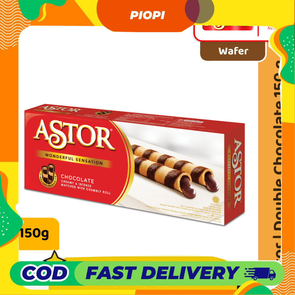 

PIOPI Astor Double Coklat Wafer Roll 150g Sensasional