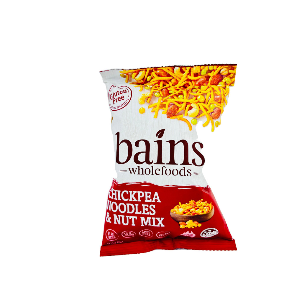 

Bains Chickpea Noodles & Nut Mix 100Gr