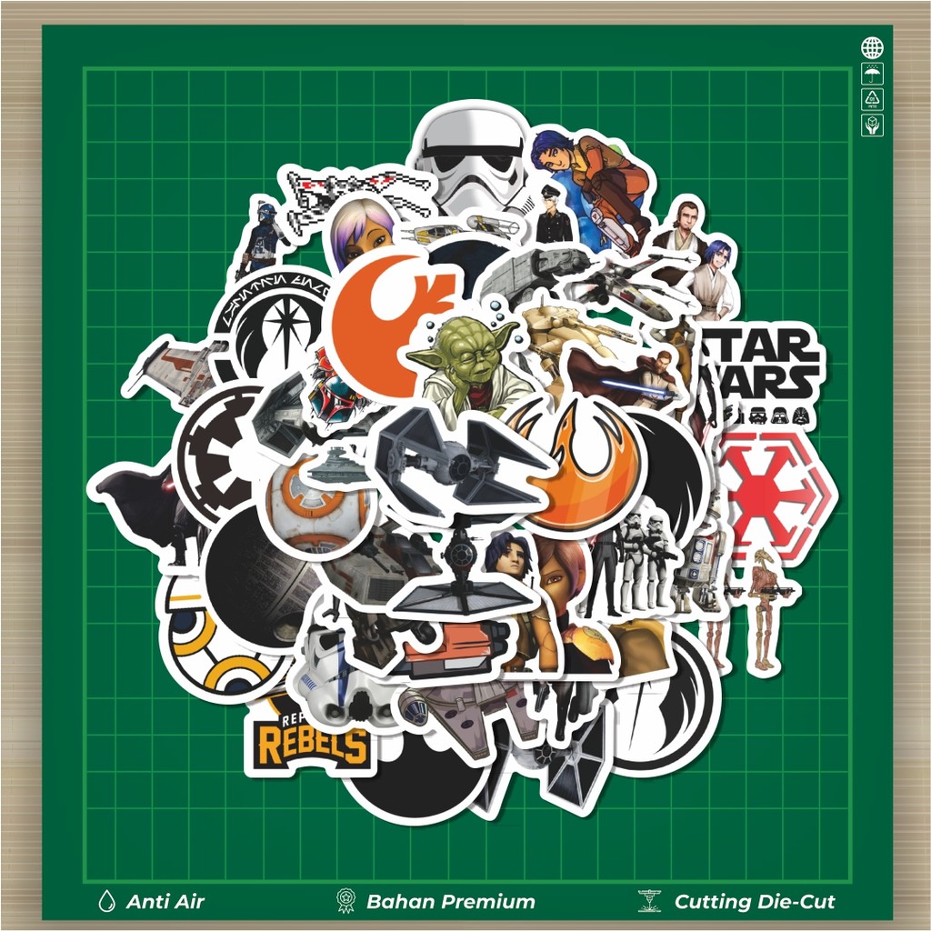 

HOT 50 PCS STIKER Stiker Kartun Star Wars Rebels Stiker Fashion Cars Decal Dingin Kartu Album Custom Vinyl Anti Air- Sticker Aesthetic Buku Journal Koper Casing HP Tablet Laptop Helm Motor Botol Minum
