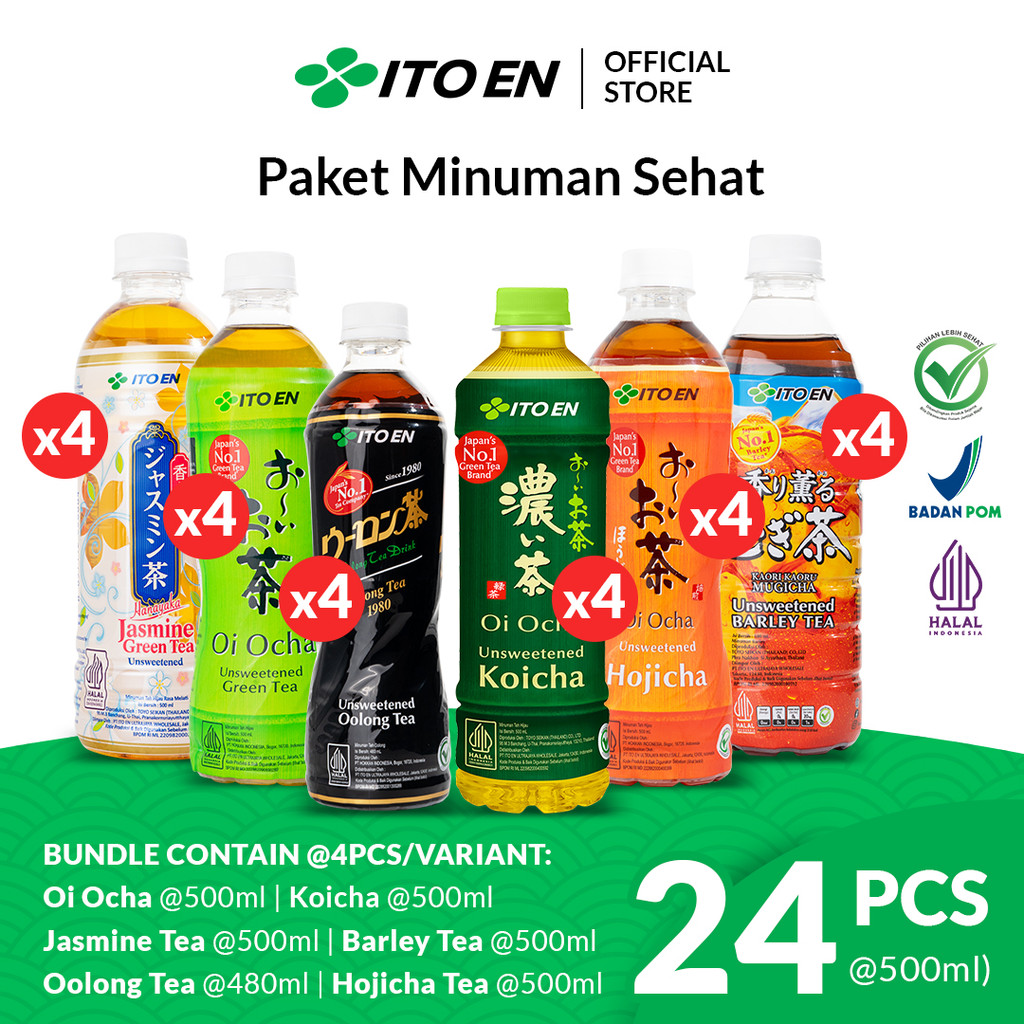 

ITO EN Paket Minuman Sehat 4 Bundle isi 24 Pcs - 6 Varian Rasa (NEW)