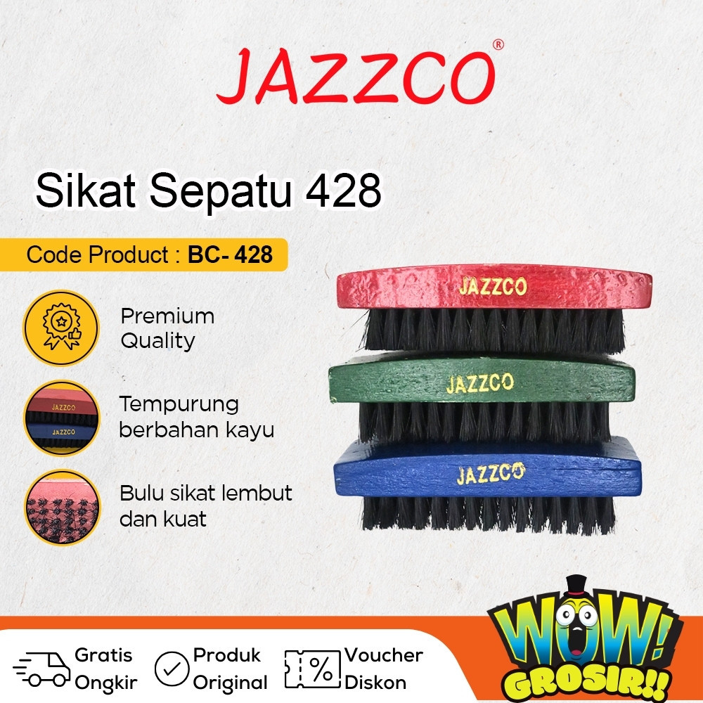 WOWGROSIR 1 Box (12 Pcs) SIKAT SEMIR SEPATU JAZZCO BC-428 - SIKAT SEPATU