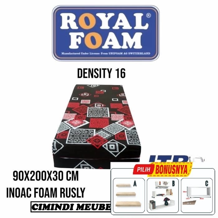 kasur busa royal foam 90x200x30 cm garansi 5 tahun