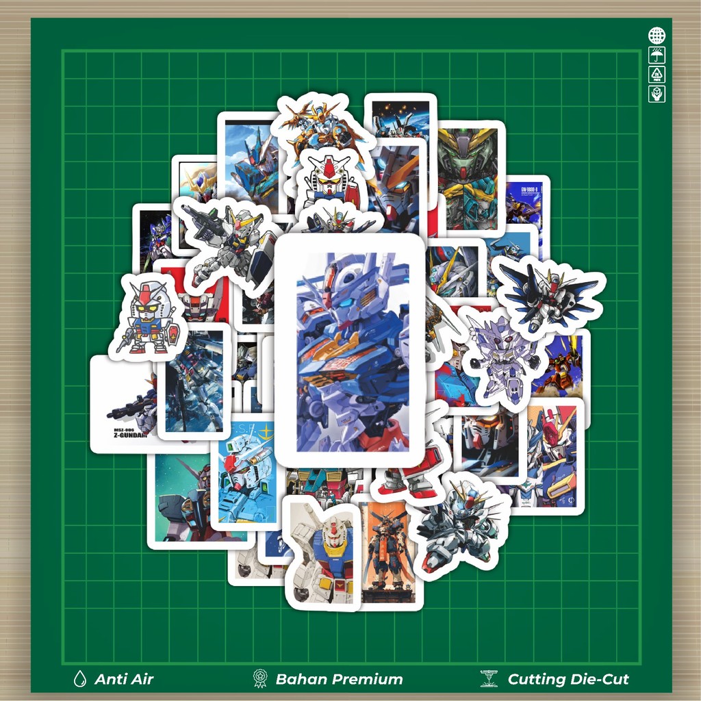 

HOT 50 PCS STIKER Stiker Gundam V7 Stiker Fashion Cars Decal Dingin Kartu Album Custom Vinyl Anti Air- Sticker Aesthetic Buku Journal Koper Casing HP Tablet Laptop Helm Motor Botol Minum