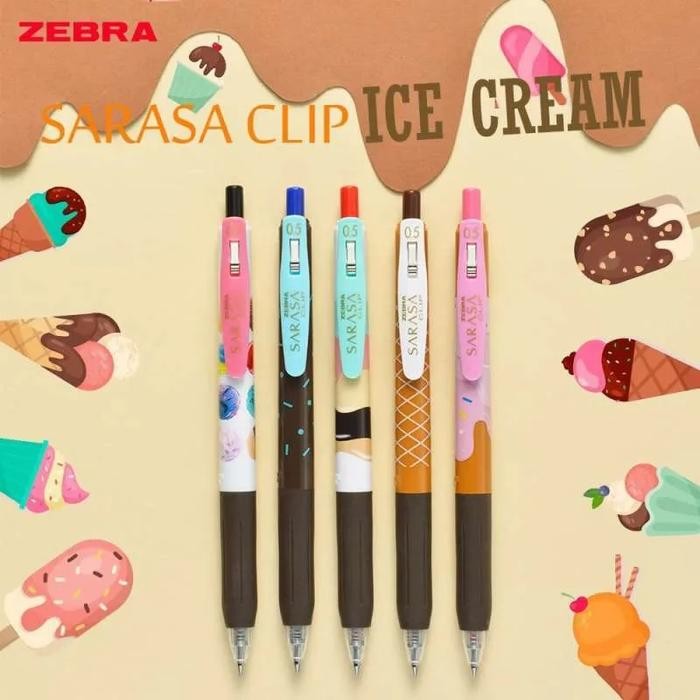 

SARASA Clip 0.5mm Ice Cream Color Gel Pen - Pulpen SATUAN Limited Edition - Brown