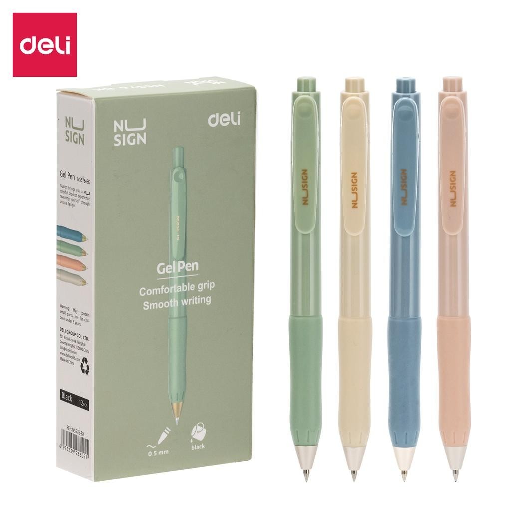 

Terbaik Nusign Retracable Gel Pen / Pulpen Gel Cetak 0.5 mm Tinta Hitam Biru Body Pastel ENS576