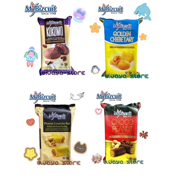 

Mybizcuit Convi Pack Cruncy Bar/ Cheese Tart/ Peanut Crunchy/ Kokomo 80g