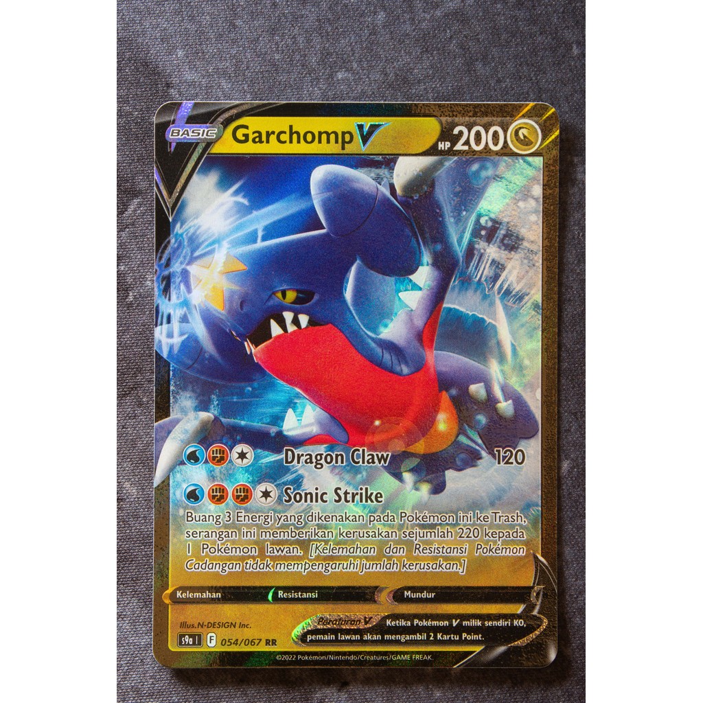Garchomp V RR S9a Pertarungan Daerah Kartu Pokemon TCG Original Indonesia