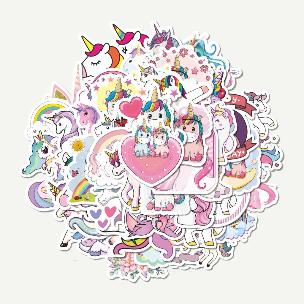 

Sticker Pack Stiker Rainbow Unicorn [Unicorn Pelangi] | Sticker TUMBLR | Stiker LAPTOP KOPER HELM