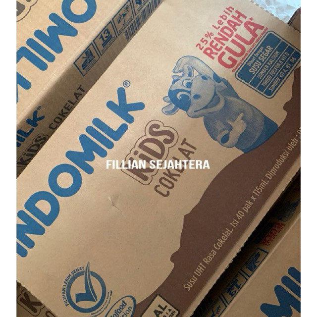 

INDOMILK COKELAT LESS SUGAR / UHT RENDAH GULA 115ml KARTONAN / COKLAT LESS SUGAR 40 PAK