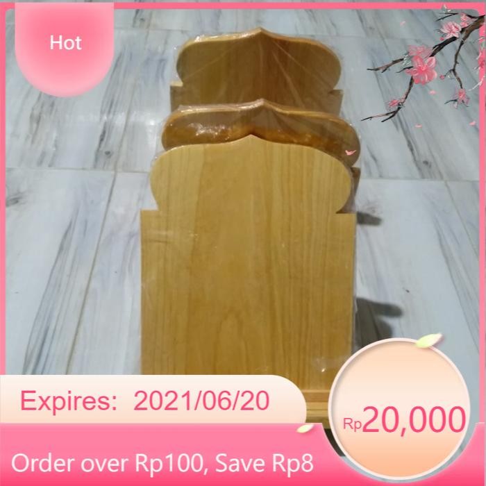 

Sutrah Pembatas Shof Sholat Sutroh Polos Kayu Pinus 23x7x26 Cm LR17