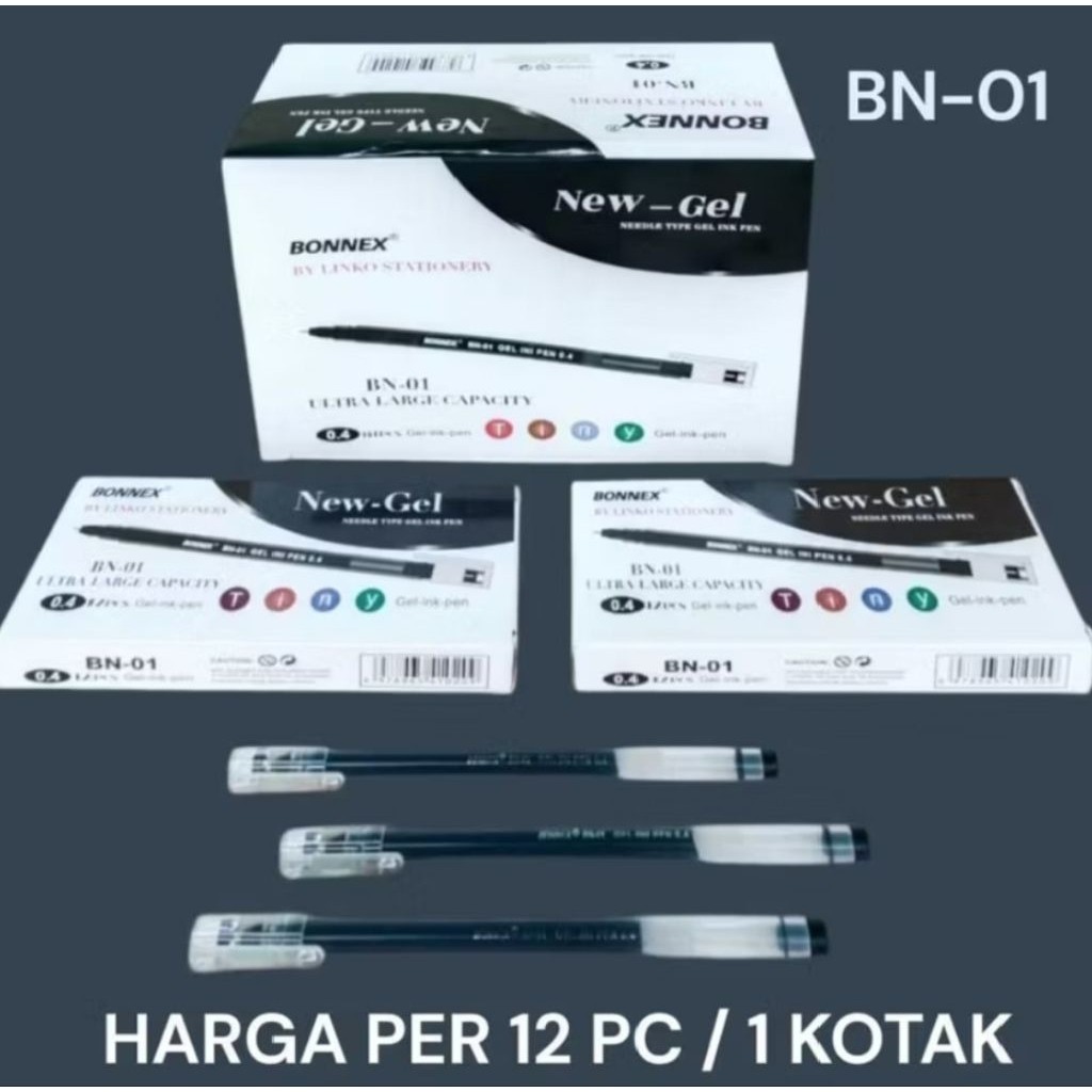 

Pulpen Gel Bonnex BN-01 ( 1pak/12pcs )
