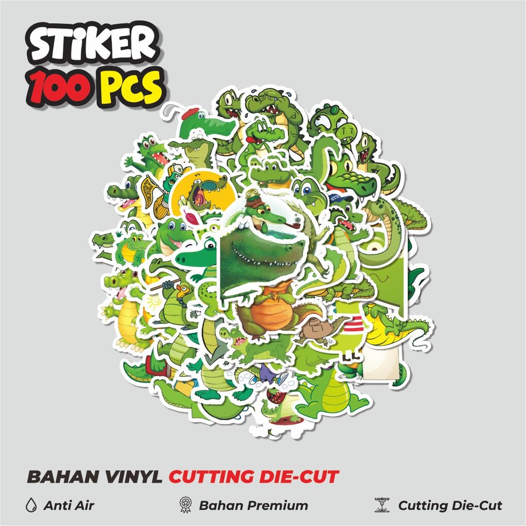 

Terbaru! 50 pcs Stiker Cute Crocodile Kawaii Alligator Series 1 [Seri Buaya] Dekorasi Lucu Kreatif untuk Notebook, Skateboard, HP