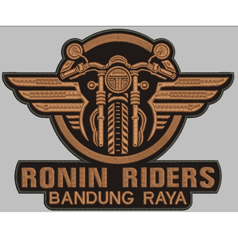 INOVASI-550 PATCH BORDIR RONIN RIDERS BANDUNG RAYA MOTOR CLUB LOGO AKSESORIS