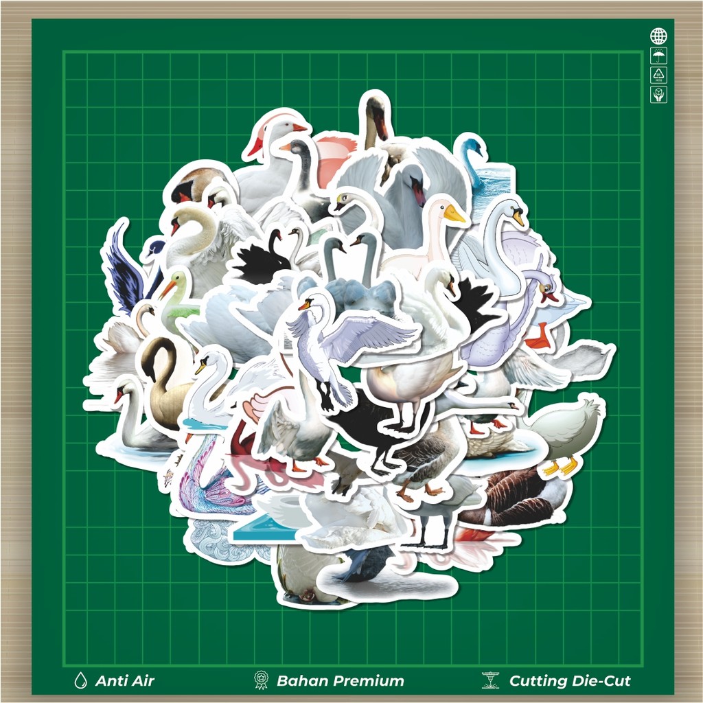 

HOT 50 PCS STIKER Stiker Swan Series 1 [Angsa] Stiker Fashion Cars Decal Dingin Kartu Album Custom Vinyl Anti Air- Sticker Aesthetic Buku Journal Koper Casing HP Tablet Laptop Helm Motor Botol Minum